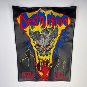 Image of Destruction - Infernal Overkill Embroidery On Faux Leather Back Patch