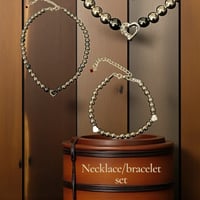 Heart necklace and bracelet set