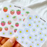 Image 2 of Strawberry blob stickers