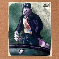 Image 1 of Vegas Wolf Medium Print 8x10