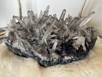 Image 6 of Laser Quartz Cluster In A Bed Of Hematite #1808