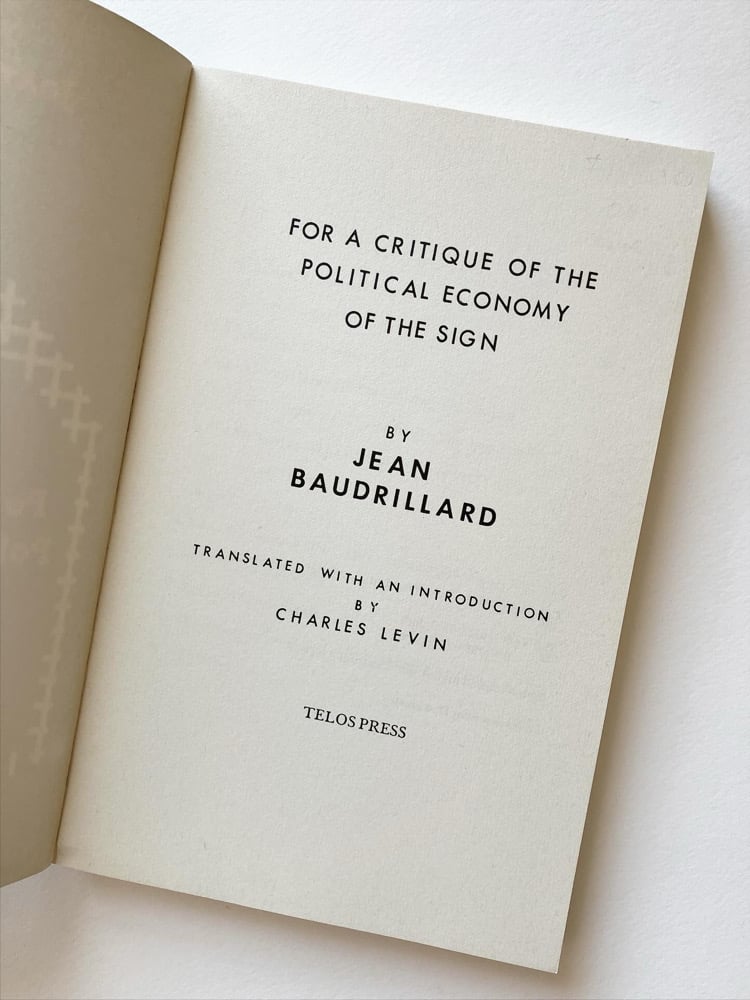 For a Critique of the Political Economy of the Sign Image 2