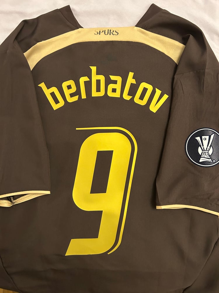 Image of Tottenham Hotspur “BERBATOV 9” 2006/07 Third Shirt + UEFA patch (L)