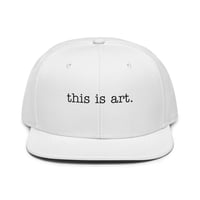 Image 3 of this is art. - snapback hat
