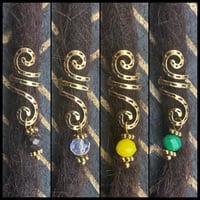 Image 5 of Spiral dread beads with glass bead charm