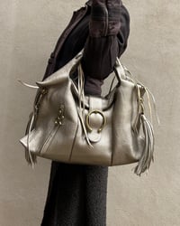 Image 2 of MUTED GOLD LEATHER BAG