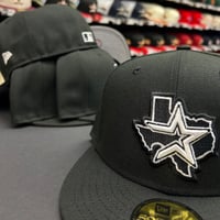 Image 1 of New Era 59Fifty Black- White TX State 