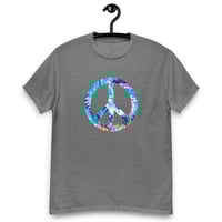 Image 9 of Unisex classic tee, Tie Dye Peace Sign Retro tee