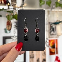 Image 1 of Vampy Glass Drop Earrings