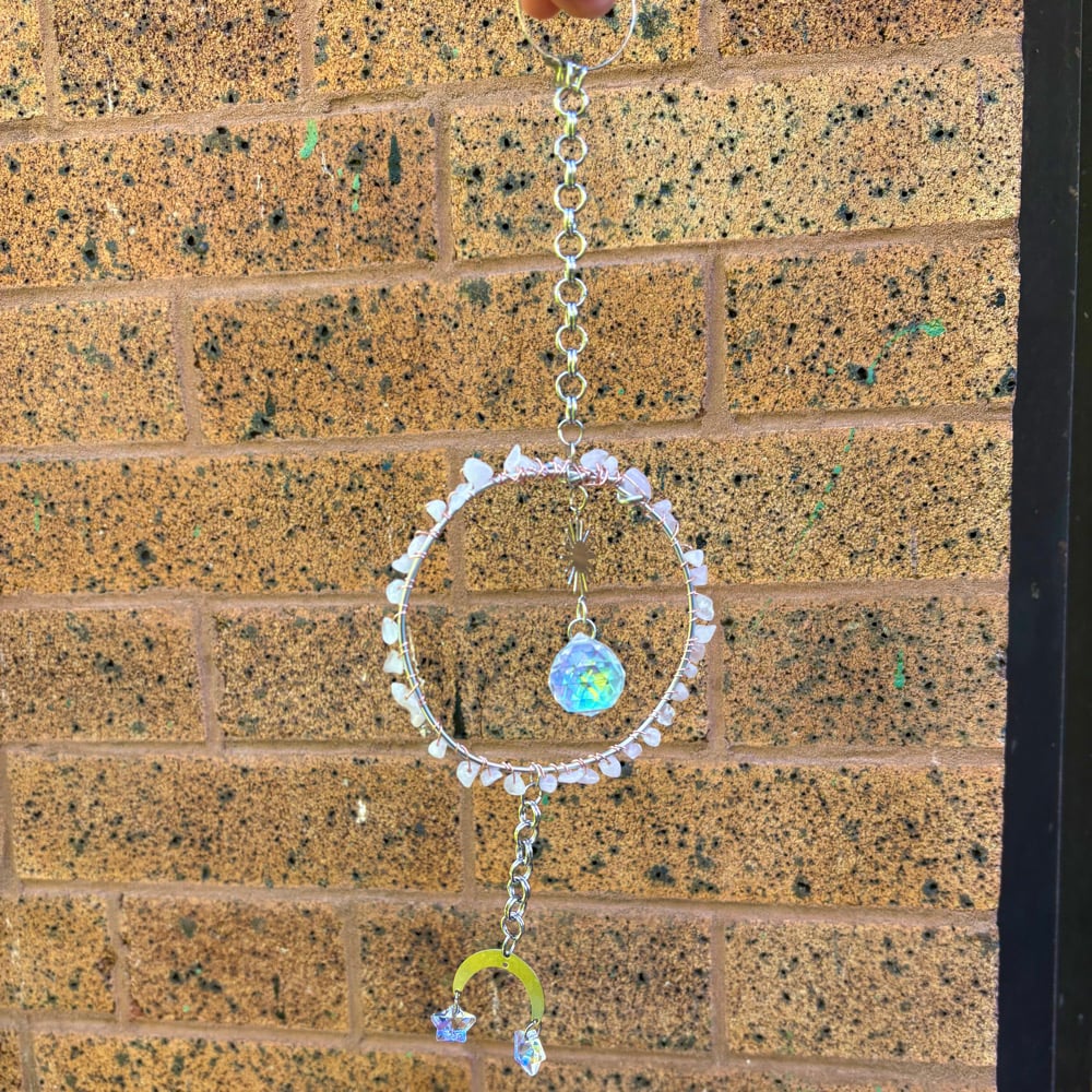 Image of rose quartz suncatcher