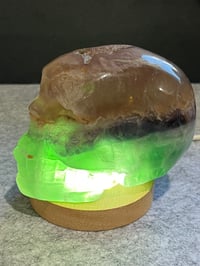 Image 2 of Rainbow Fluorite Crystal Skull #2412