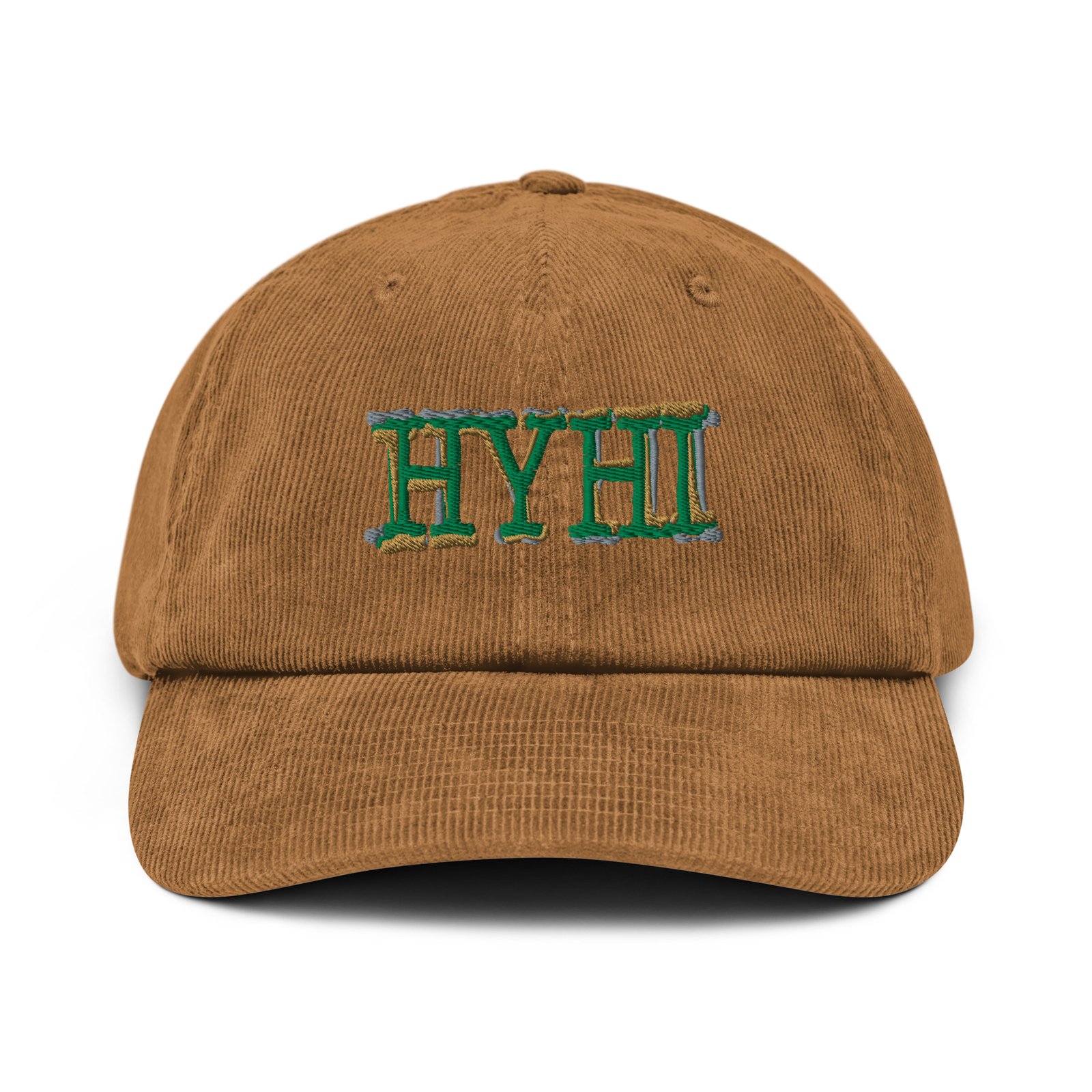 HYHI Corduroy Hat – Jungle Green & Brown | HYHI
