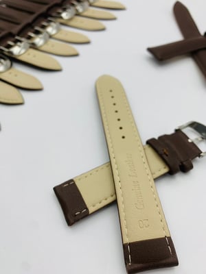 Image of LOTS OF 5 & 10 X PLAIN LEATHER GENTS WATCH STRAPS,18mm/20mm,BLACK,BROWN,TOP QUALITY,NEW.