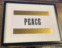 Image 1 of Golden Peace, letterpress print & hotfoil