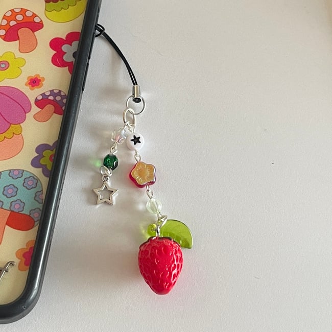 strawberry leaf camellia charms 