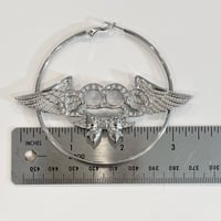 Image 2 of musical angel hoop earrings *stainless steel*