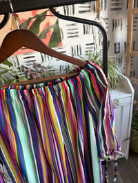 Image 2 of NYC stripe off shoulder dress 