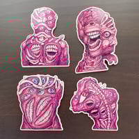 Image 1 of Pink Body Horror stickers 4-pack