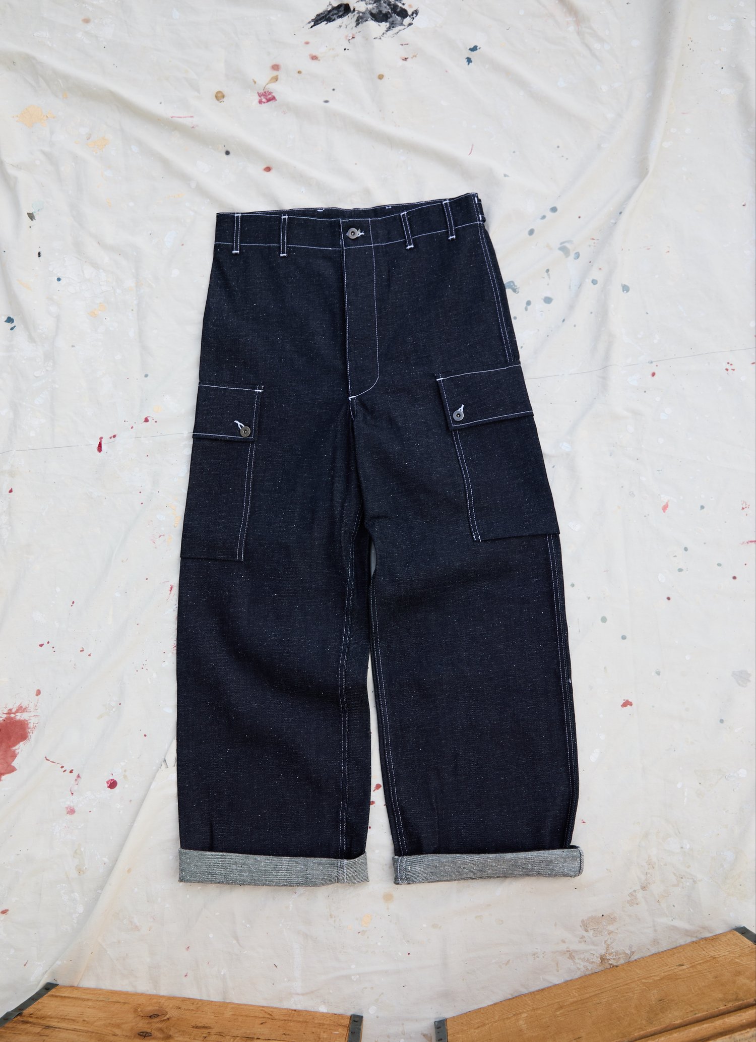 Image of Konin pant- speckle (12 oz Indigo)