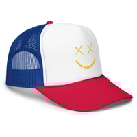 Image 1 of X's LOVE CONQUERS Foam trucker hat