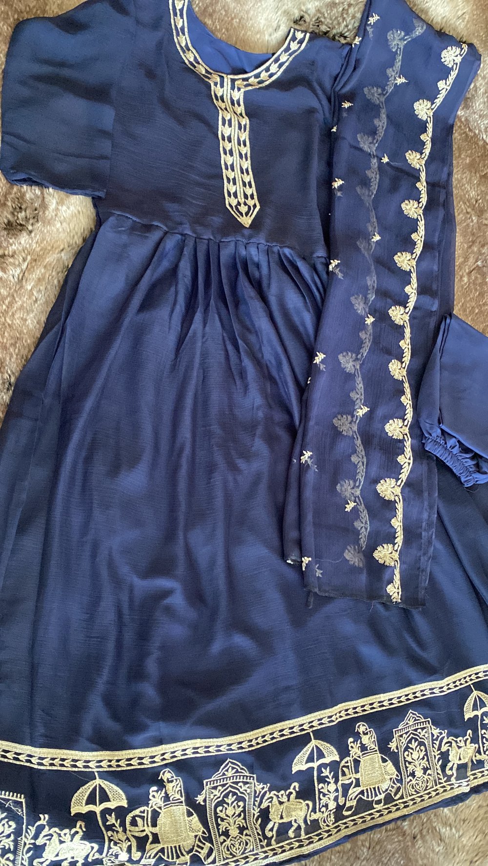 Blue 3 piece dress 