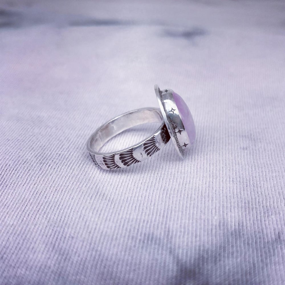 Handmade Sterling Silver Pink Kunzite Ring