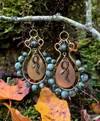 Image 3 of African Turquoise Mini Snakes Earring