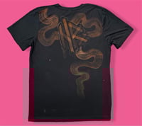 Image 2 of “HOOKED” CUSTOM BLEACH PAINTED T-SHIRT MEDIUM