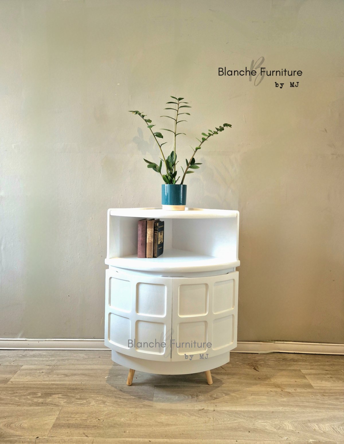 Image of Nathan Corner Drinks Cabinet in white
