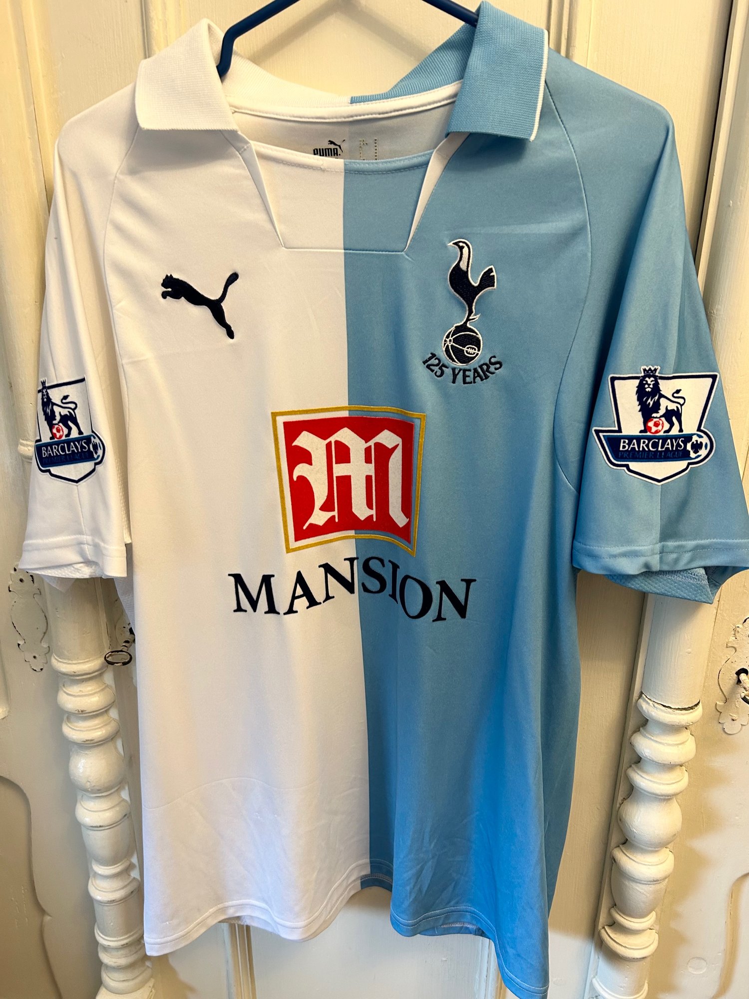 Image of Tottenham Hotspur “BERBATOV 9” 125th Anniversary Shirt 2007/08 + PL patches (M)