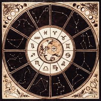 Zodiac Wheel Print