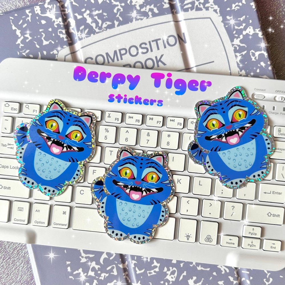 Image of Derpy Tiger Sticker - KDH