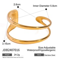 Image 6 of Minimal Double Bangle 18k