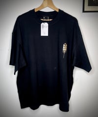 Image 2 of t-shirt noir baleine doré 