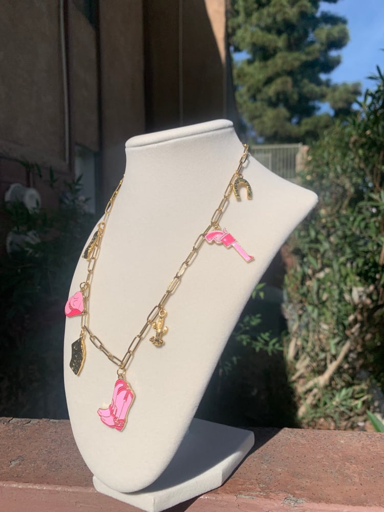 Image of Pink Pony Club Charm Necklace