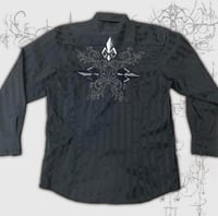 Image 2 of (m) y2k striped button up 