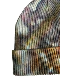 Image 6 of Adult Knit Cuff Beanie in Earthy Ice Dye