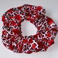 Image 1 of Rose Leopard Handmade Scrunchie (Limited Edition)