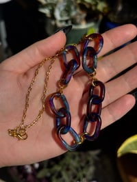Image 2 of 18.5” Striking Glass Chain on 10k Plated Gold