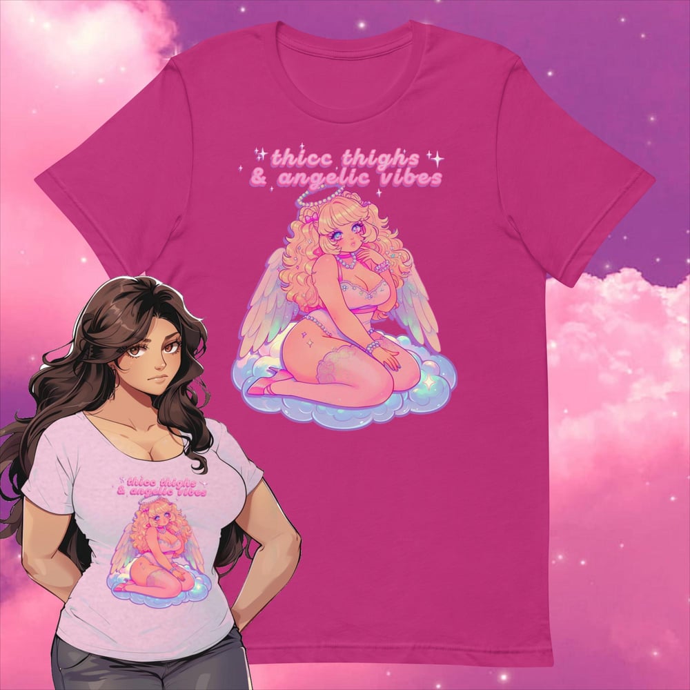 Image of Thick Thighs and Angelic Vibes (Unisex T-Shirt) ✧˖° . 