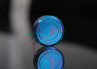 Image 1 of TEC Accessories Keychain Measuring Tape Splash Teal Magenta Removeable Clip