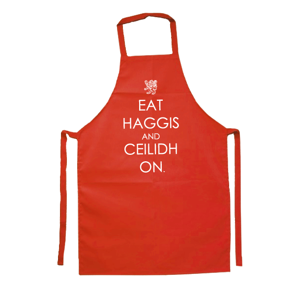 Image of Eat Haggis and Ceilidh On (Apron - Red)