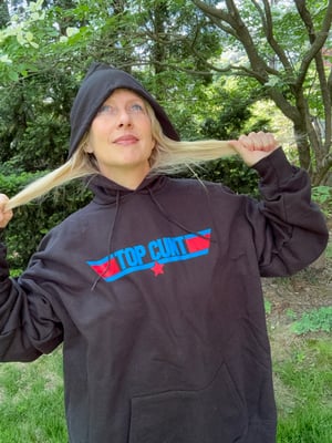 Image of Black Top Cunt Hanes Hoodie (Large and XL only)