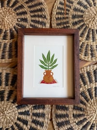 Framed Plant in Jarrito Painting 