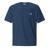 Image 2 of Goose Creek Co Resting Goose Blue Camo - Unisex garment-dyed pocket t-shirt