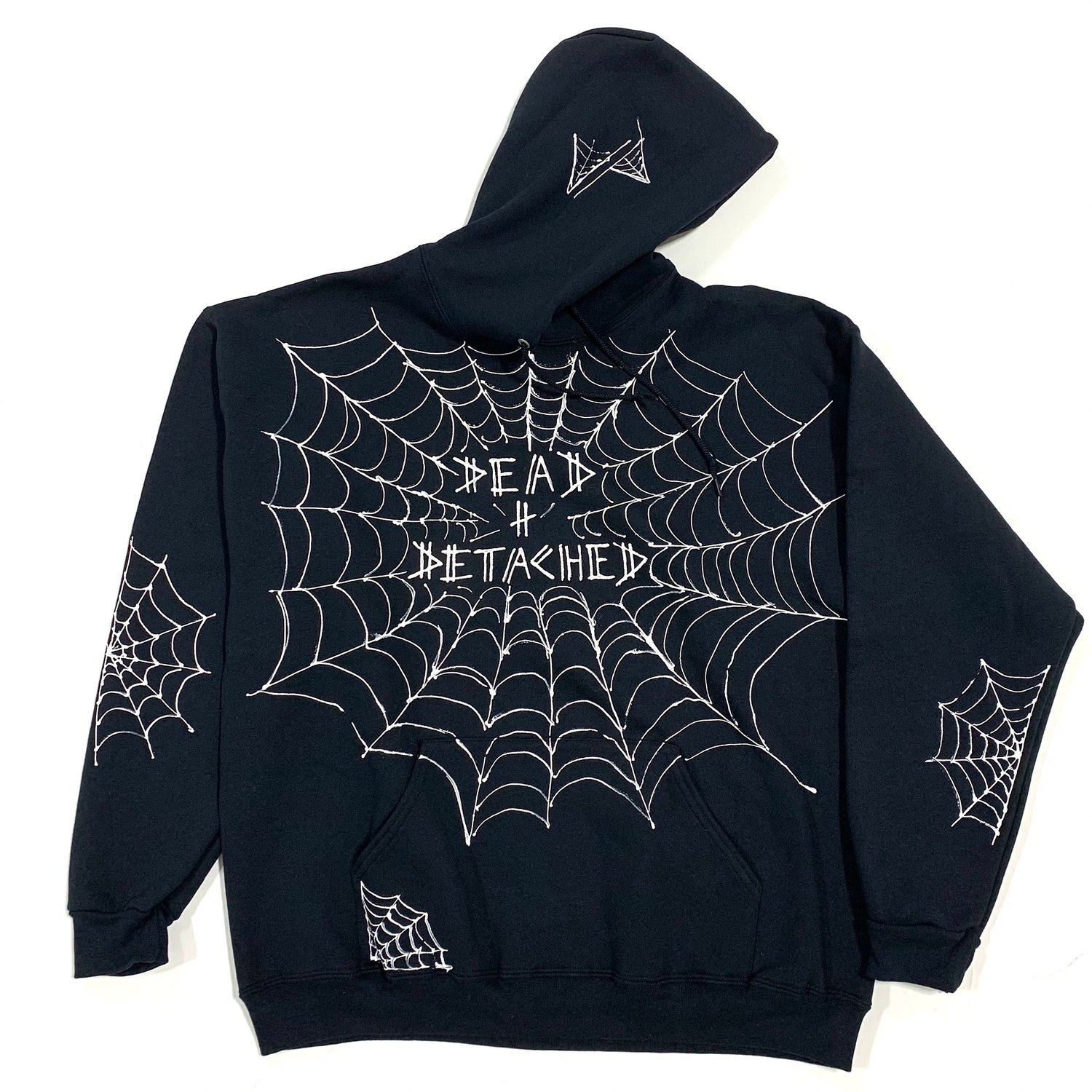 Image of DEAD AND DETACHED SPIDER WEB HOODIE