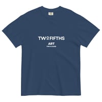 Image 3 of Unisex garment-dyed heavyweight t-shirt copy | two5ths logo - dark colors