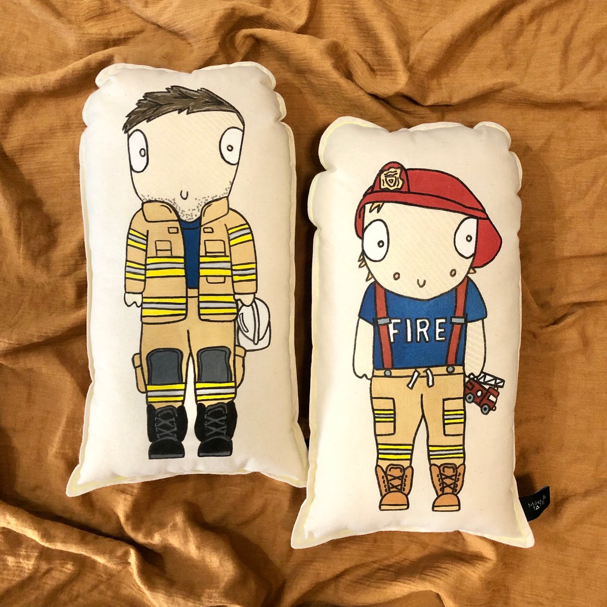 Image of Custom work themed mini me cushion