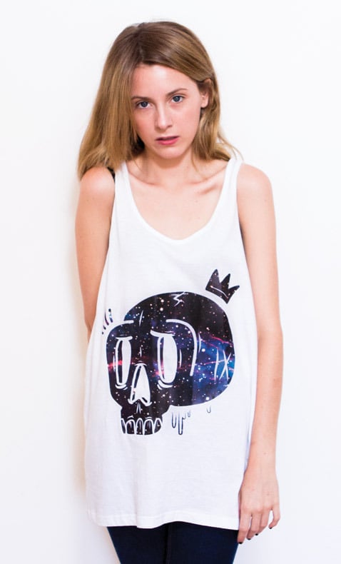 Image of Space Skull<br>Womens Singlet