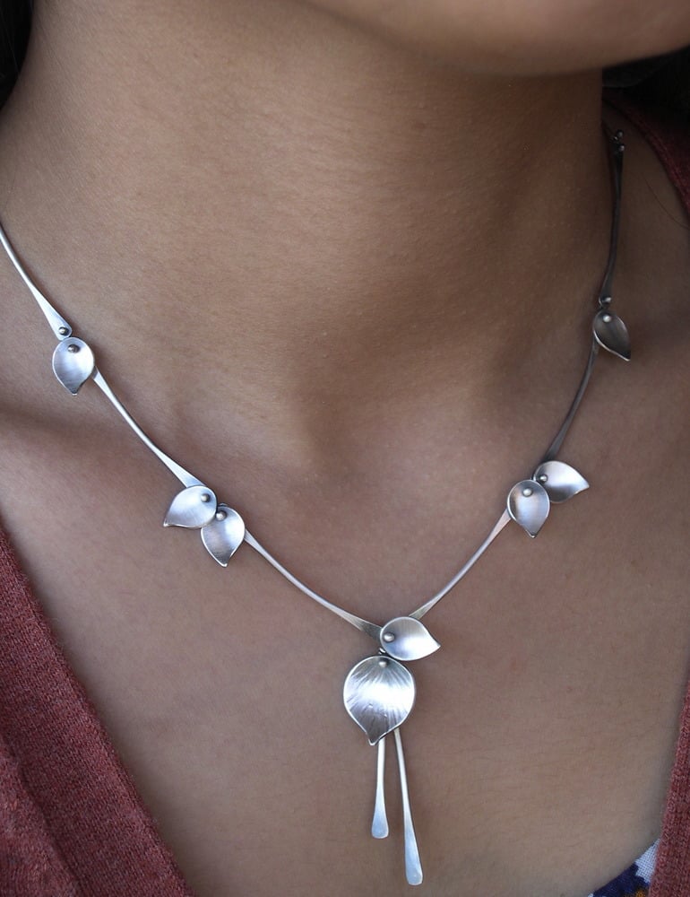 Image of Aspen Rain Necklace, Rose or Yellow Gold Filled & Sterling